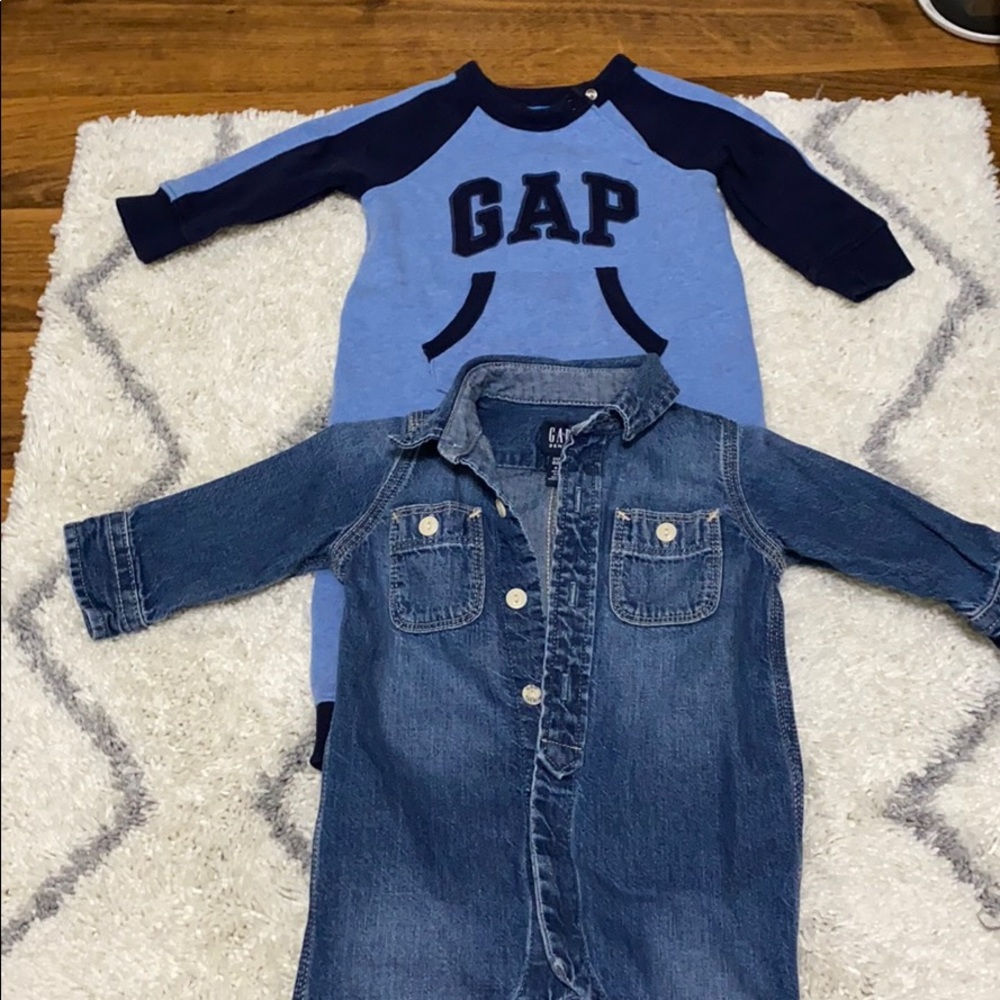 Two baby gap rompers